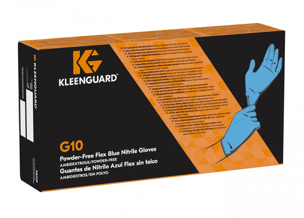 KleenGuard G10 38520 перчатки нитриловые голубые, M, 100 шт.