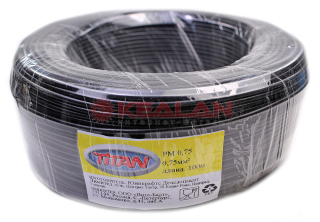 Titan PM 0,75 провод монтажный черный 0,75 мм², 100 м.