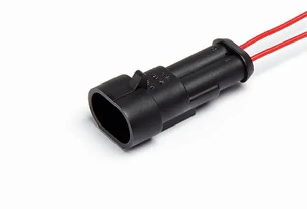 CARGEN AX362 разъем 282104-1 Iveco 2-х контактный штыревой, с проводами 0,5 кв.мм, 1 шт.