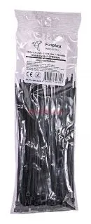 Fasplast 160x2.6 кабельные стяжки черные, морозостойкие, 100 шт.