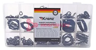 KRANZ набор наружных стопорных колец 3-32 мм (300 шт/уп)
