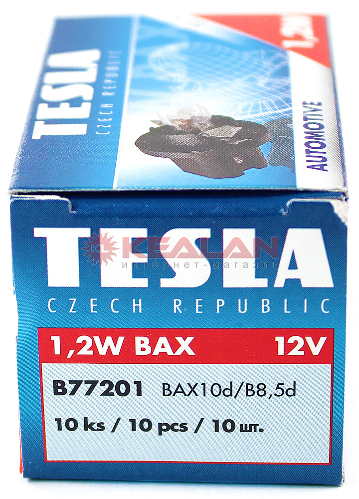TESLA 1,2W BAX лампа автомобильная 12V