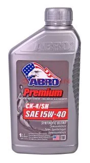 ABRO MO-SB-15-40-CK4-SN-QT масло моторное полусинтетическое SAE 15W40 CK-4/SN, 946 мл.