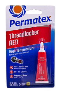Permatex 24026 фиксатор резьбы высокотемпературный, сильной фиксации, красный, 6 мл.