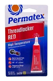 Permatex 24026 фиксатор резьбы высокотемпературный, сильной фиксации, красный, 6 мл.
