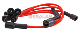 CARGEN 4023707244CU высоковольтные провода красные с медной жилой (нулевое сопр.) с наконечником для GAZ, UAZ карбюратор OEM: 4023707244 (комплект)