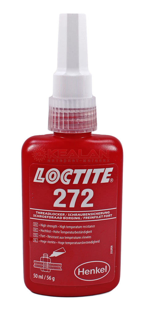LOCTITE 272 резьбовой фиксатор, высокой прочности, для неактивных металлов, 50 мл.