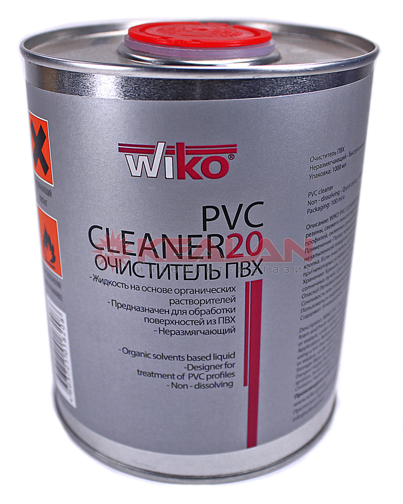 WIKO 20 специальный очиститель для ПВХ перед склеиванием, на основе растворителя, 1000 мл.