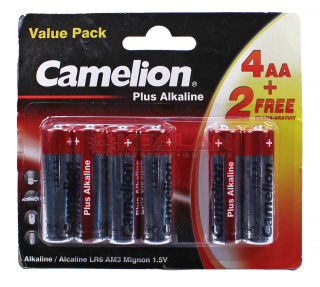 Camelion AA/LR6 Plus Alkaline 4+2 алкалиновая батарейка, 4+2 шт.