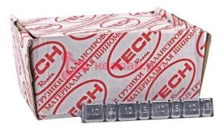 TECH K081 cвинцовые самоклеящиеся балансировочные грузики, 4 х 5 г, + 4 х 10 г, 60 г, 50 шт.