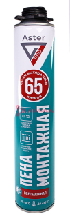 ASTER Professional пена монтажная всесезонная, под пистолет, 750 мл.