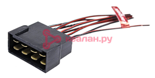 CARGEN AX37502 разъем 1/20607/80 межжгутовой 8-ми контактный штыревой серии 6.3, с проводами 1,0 мм 