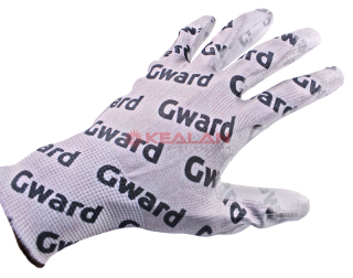 GWARD PU-G with GWARD LOGOS перчатки из полиэстера серого цвета полиуретановым покрытием с логотипированием, размер 10 (XL)
