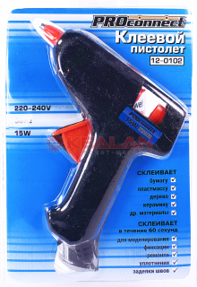 PROconnect 12-0102 пистолет клеевой, 15 Вт.