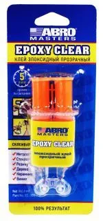 ABRO MASTERS EC-300-R клей эпоксидный прозрачный, в шприце, 6 мл.