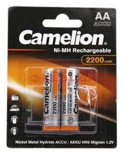 Camelion R6 AA аккумуляторная батарейка, 2200mAh Ni-Mh, 2 шт.
