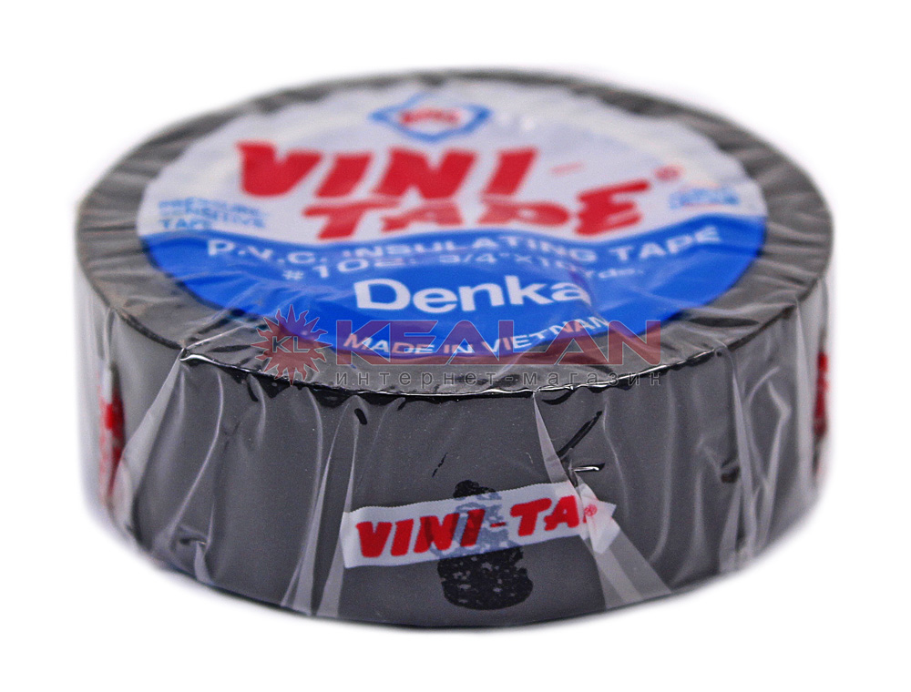 Denka Vini Tape изоляционная лента, черная, ПВХ, 19 мм, 9 м.