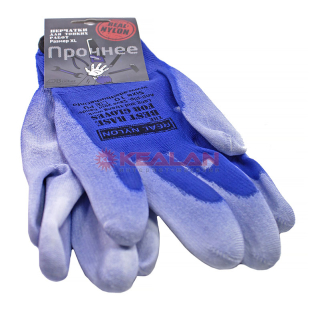 Adolf Bucher 90.3001.10 перчатки нейлоновые для механических работ с PU покрытием 12 пар - синие, размер XL