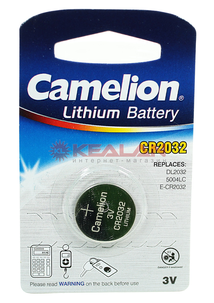 Camelion CR2032 литиевая батарейка, 1 шт.