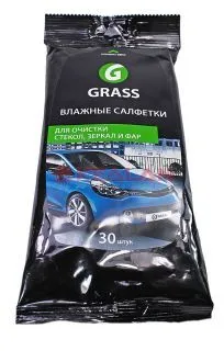 GRASS салфетка влажная для очистки стекол, зеркал и фар