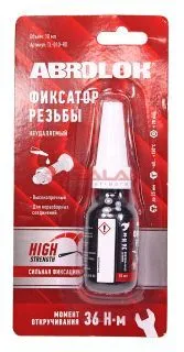 ABRO MASTERS TL-010-RD фиксатор резьбы красный, неудаляемый, 10 мл.
