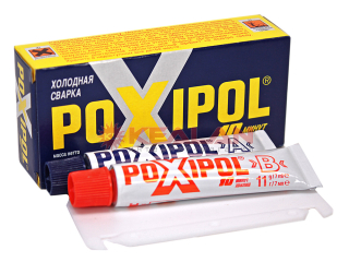 POXIPOL 00266 холодная сварка, эпоксидный клей металлический, 14 мл.