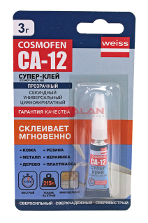 Cosmofen CA-12 супер клей, тюбик 3 г.