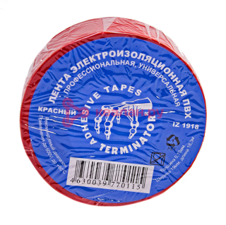 Terminator IZ 1918R изолента красная ПВХ, 19 мм, 18,3 м.