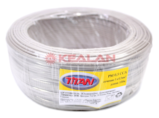 Titan PM 0,5 провод монтажный серый 0,5 мм², 100 м.