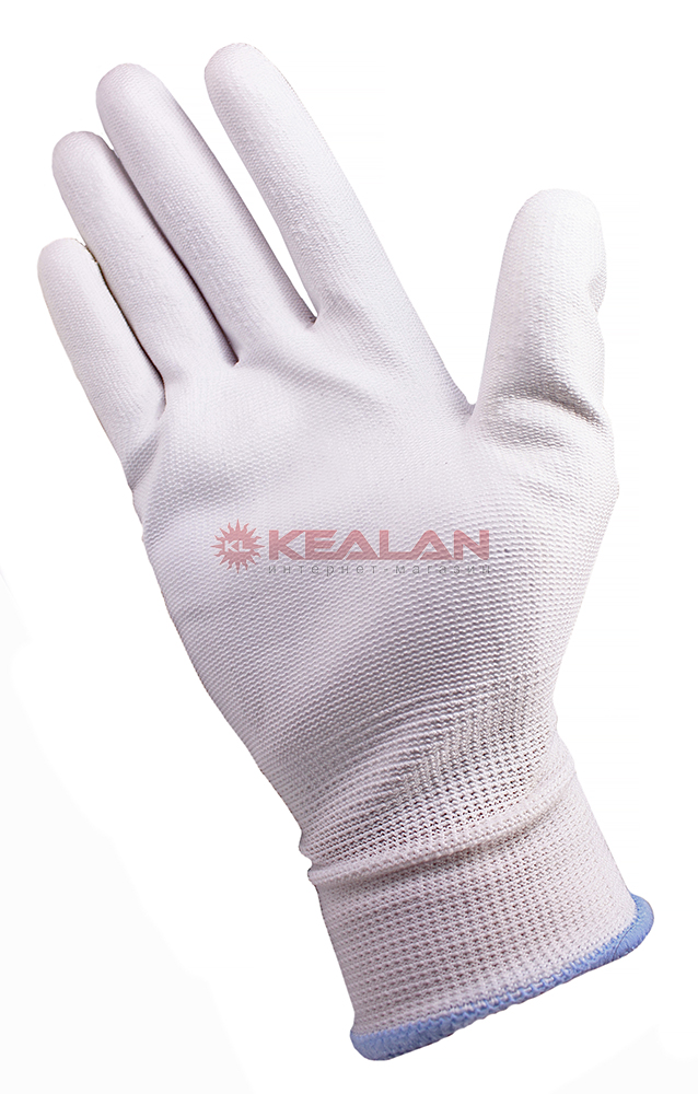 GWARD Astra Pu-W перчатки нейлоновые белого цвета с полиуретановым покрытием, 9/L