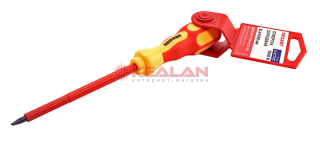 REXANT 12-4712 отвертка шлицевая диэлектрическая SL4х100мм, до 1000В, двухкомпонентная рукоятка