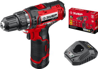 ЗУБР ДШЛ-125-21 С1-12, 12 В, 30 Нм, 1 АКБ, дрель-шуруповерт