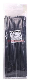 Wesons хомут-стяжка кабельная 300*3,6, черные, 100 шт.