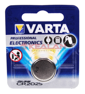 VARTA ELECTRONICS CR2025 литиевая батарейка, 1 шт.