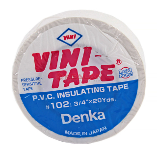Denka Vini Tape 102 изоляционная лента, белая, 19 мм, 18 м.
