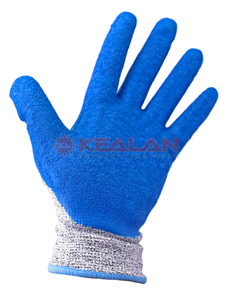 GWARD No-Cut LX противопорезные перчатки из HPPE-нити с текстурированным латексным покрытием, 9/L