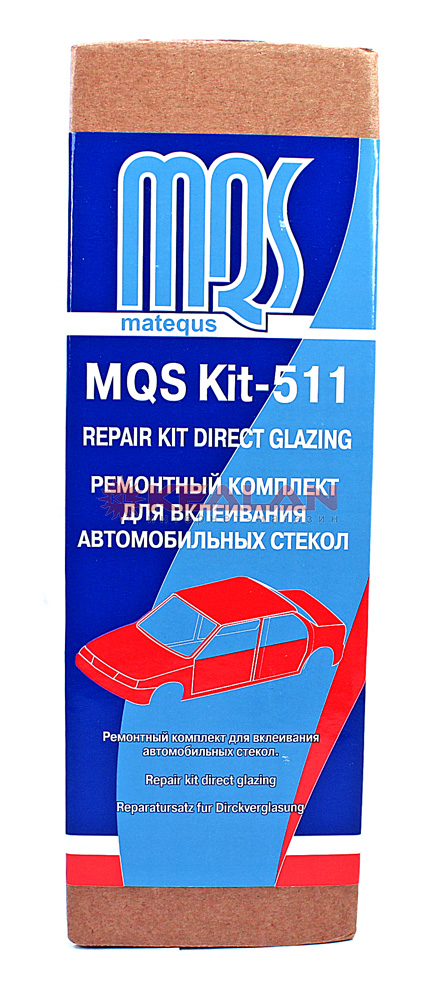 MATEQUS MQS 511 KIT набор для вклейки стекол, клей-герметик, праймер и аппликатор
