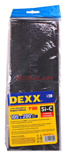 DEXX шлифовальная сетка абразивная, водостойкая, Р180, 105х280 мм, 3 листа.