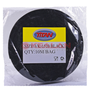 Titan velcro VK-1510 стяжка для кабеля, черный цвет, "Липучка", 10 м.