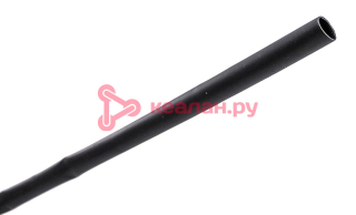 КВТ ТТК-135 6/2 клеевая термоусадочная трубка, черная, 1 м.