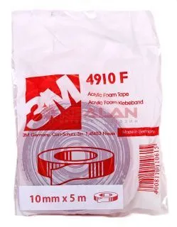 3M™ 4910 скотч, акриловая лента двухсторонняя прозрачная, 0,8 мм, 10 мм, 5 м.
