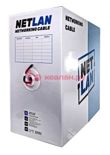 NETLAN кабель F/UTP 4 пары, Кат. 5e (Класс D), 100 МГц, одножильный, BC (чистая медь), внешний, PE д
