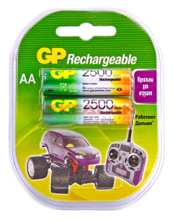 GP R06 аккумуляторная батарейка, 2500mAh, в блистере 2 шт.