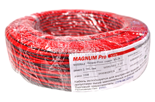 Magnum 2x1 мм² провод монтажный черно-красный, медный, 100 м. 