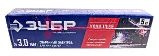 ЗУБР 40025-3.0 электрод сварочный с основным покрытием, 3 мм, 350 мм, 5 кг.
