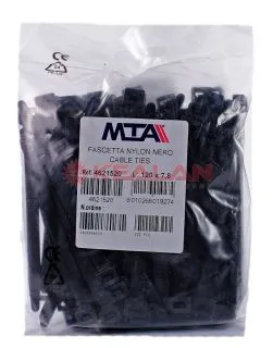 MTA 120*7.8 хомут-стяжка пластиковый черный, 100 шт.