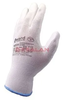GWARD White перчатки нейлоновые белого цвета с полиуретановым покрытием, 9/L