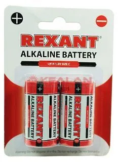 REXANT С/LR14 алкалиновая батарейка, 2 шт.
