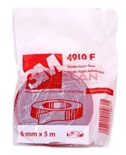 3M™ 4910 скотч, акриловая лента двухсторонняя прозрачная, 0,8 мм, 6 мм, 5 м.