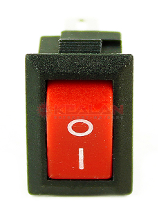 REXANT выключатель клавишный 250V 3А (2с) ON-OFF красный